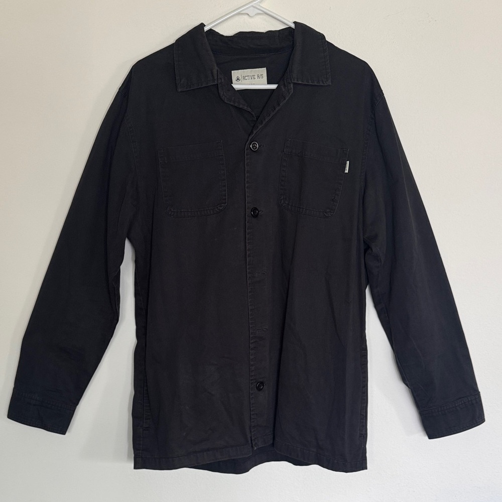 Active R/S Black Lightweight Shirt Jacket